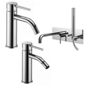 LIG33 Set lavabo e bidet con incasso doccia cromato LIGHT PAFFONI - immagine 1