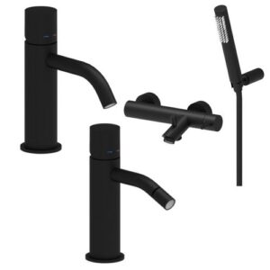 LIG42 Set lavabo e bidet senza leva con esterno vasca LIGHT PAFFONI