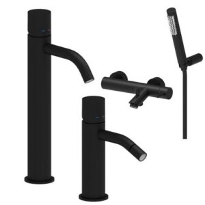 LIG44 Set lavabo prolungato e bidet senza leva esterno vasca LIGHT PAFFONI