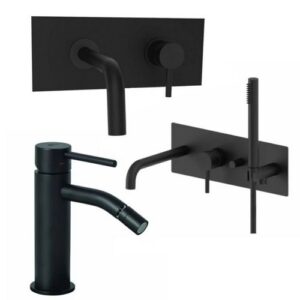 LIG49 Set lavabo incasso acciaio inox 12,3cm bidet ed incasso vasca LIGHT PAFFONI