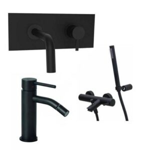 LIG50 Set lavabo incasso 12,3cm con bidet ed esterno vasca LIGHT PAFFONI