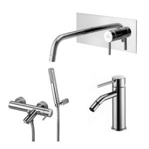 LIG51 Set lavabo incasso 17,8cm con bidet ed esterno vasca LIGHT PAFFONI