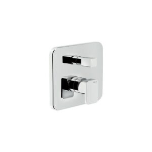 LP90100/ECR RUBINETTO MONOCOMANDO DOCCIA INCASSO CONDEVIAZIONE LOOP PIASTRA ABS PARTE ESTERNA CROMO NOBILI - immagine 1