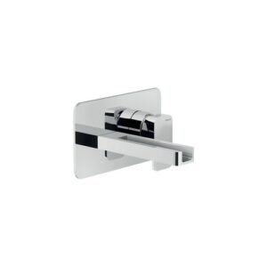 LPC90198CR RUBINETTO MISCELATORE LAVABO INCASSO A PARETE BOCCA A CASCATA 150MM LOOP CROMO NOBILI - immagine 1