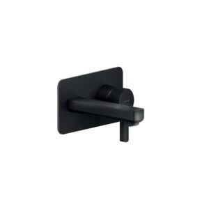 LR116198BM RUBINETTO MONOCOMANDO LAVABO INCASSO A PARETE 150MM NERO OPACO NOBILI - immagine 1