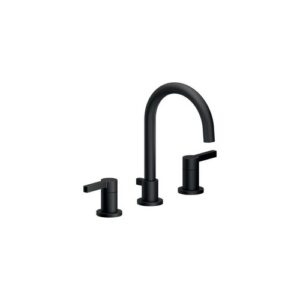 LR116211/1T1BM RUBINETTO MISCELATORE LAVABO TRE FORI BOCCA MM.150 CON SCARICO T1 NERO OPACO NOBILI - immagine 1