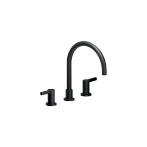 LR116211/5T1BM RUBINETTO MISCELATORE LAVABO TRE FORI BOCCA MM.200 CON SCARICO T1 NERO OPACO NOBILI - immagine 1