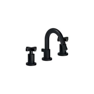 LR116215/1BM RUBINETTO MISCELATORE BIDET TRE FORI CON SCARICO NERO OPACO NOBILI - immagine 1