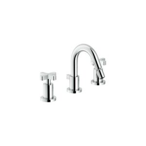 LR116215/1CR RUBINETTO MISCELATORE BIDET TRE FORI CON SCARICO CROMO NOBILI - immagine 1