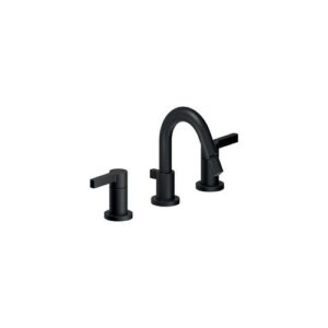 LR116215/1T1BM RUBINETTO MISCELATORE BIDET TRE FORI CON SCARICO T1 NERO OPACO NOBILI - immagine 1