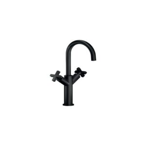 LR116258/2BM MONOFORO LAVABO MEDIO BACINELLA CON SCARICO PUSH NERO OPACO NOBILI - immagine 1