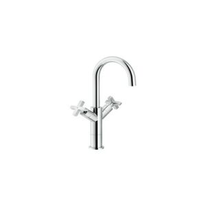 LR116258/2CR MONOFORO LAVABO MEDIO BACINELLA CON SCARICO PUSH CROMO NOBILI - immagine 1