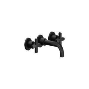 LR116298/EBM RUBINETTO MISCELATORE BICOMANDO LAVABO AD INCASSOBOCCA MM.150 NERO OPACO NOBILI - immagine 1