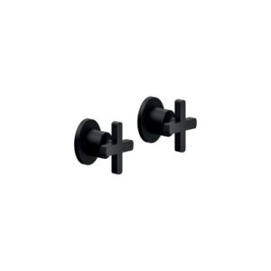 LRK116208/1BM COPPIA RUBINETTI D'ARRESTO AD INCASSO 1/2" NERO OPACO NOBILI - immagine 1