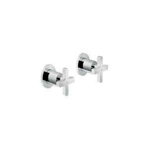 LRK116208/1CR COPPIA RUBINETTI D'ARRESTO AD INCASSO 1/2" CROMO NOBILI - immagine 1