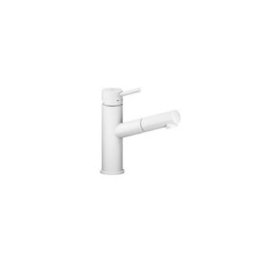 LV00118/40WM RUBINETTO MONOCOMANDO LAVABO DOCCIA ESTRAIBILE CON SCARICO PUSH LIVE BIANCO OPACONOBILI - immagine 1
