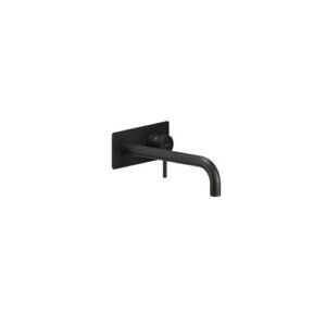 LV00198/2BM RUBINETTO MONOCOMANDO LAVABO A PARETE INCASSO BOCCA 250mm CON PIASTRA LIVE NERO OPAC NOBILI - immagine 1