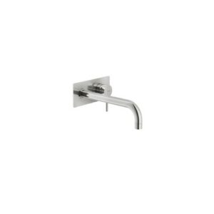LV00198/2IX RUBINETTO MONOCOMANDO LAVABO A PARETE INCASSO BOCCA 250mm CON PIASTRA LIVE NICKEL SP NOBILI - immagine 1