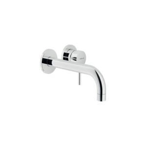 LV00199/1CR RUBINETTO MONOCOMANDO LAVABO A PARETE INCASSO BOCCA LUNGA CON ROSONI LIVE CROMO NOBILI - immagine 1
