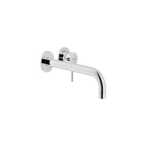 LV00199/2CR RUBINETTO MONOCOMANDO LAVABO A PARETE INCASSO BOCCA 250mm CON ROSONI LIVE CROMO NOBILI - immagine 1
