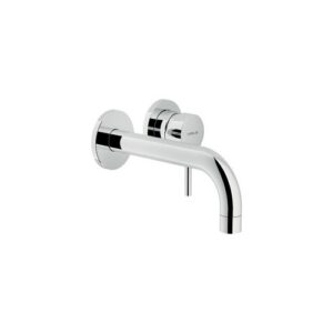 LV00199CR RUBINETTO MONOCOMANDO LAVABO A PARETE INCASSO BOCCA DA 150mm CON ROSONI LIVE CROMO NOBILI - immagine 1