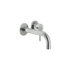 LV00199IX RUBINETTO MONOCOMANDO LAVABO A PARETE INCASSO BOCCA DA 150mm CON ROSONI LIVE NICKEL NOBILI - immagine 1