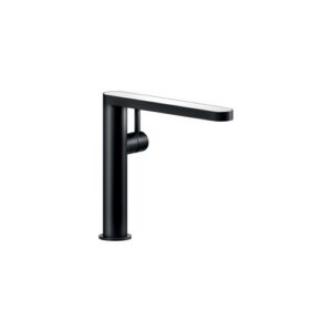 MH109113BKBM RUBINETTO MISCELATORE LAVELLO CANNA GIREVOLE CON LAMINATO SU BOCCA NERO OPACO NOBILI