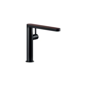 MH109113RJBM RUBINETTO MISCELATORE LAVELLO CANNA GIREVOLE CON LAMINATO SU BOCCA NERO OPACO NOBILI