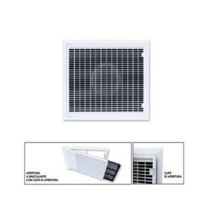 PWC100005 GRIGLIA DI RIPRESA CON FILTRO ESTRAIBILE E CLIPS DI FISSAGGIO 630x510 TECNOSYSTEMI - immagine 1