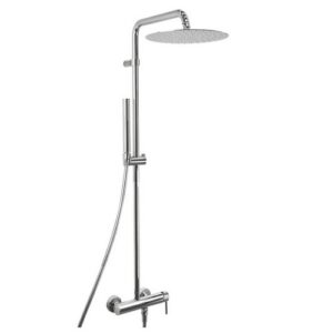 RM025278451 Kit doccia Radius Mix con colonna doccia h. 105 soffione doccia DO084 CROMO FRISONE - immagine 1