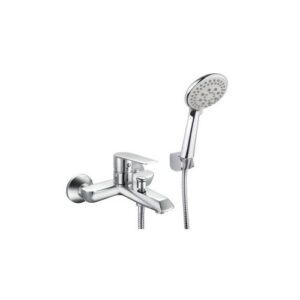 S0612-Q Miscelatore vasca, flessibile doccia doppia graffatura 1.5 m GIOIA EMI