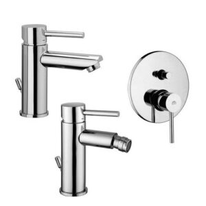 SK02 Set rubinetteria bagno lavabo bidet e incasso doccia a muro STICK PAFFONI
