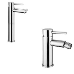 SK13 Set rubinetteria lavabo canna alta e bidet in ottone STICK PAFFONI