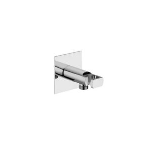 SP0001051 PRESA ACQUA ATTAC.POST - M1/2 ovale piastra 80x80 supp. fisso CROMATO FRISONE - immagine 1