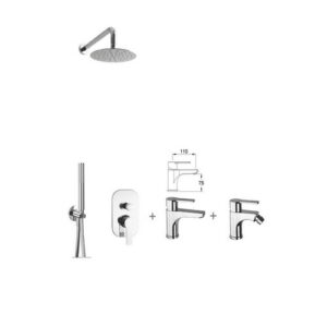 SP143517260484000551 Kit,set presa acqua, braccio soffione, lavabo e bidet Sprint FRISONE
