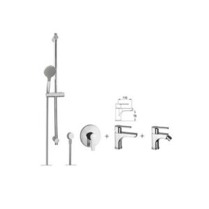 SP150003962420040851 Combinazione bagno incasso c/saliscendi lavabo e bidet Sprint FRISONE - immagine 1