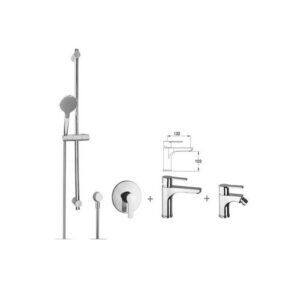 SP150003962420400551 Combinazione bagno incasso c/saliscendi lavabo e bidet Sprint FRISONE - immagine 1