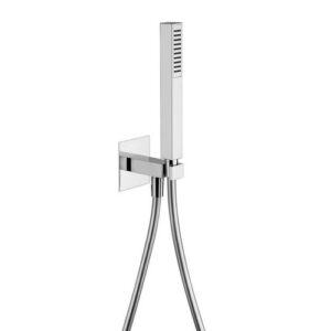 SPN080851 SET PRESA ACQUA CON DOCCETTA OTTONE (08) E FLESSIBILE CHROMALUX CROMATO FRISONE