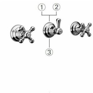SY00695 Rubinetto vasca incasso 3 uscite  SYMPHONIE FRISONE
