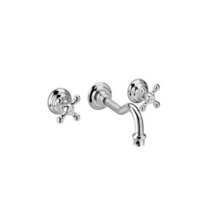 SY0266451 LAVABO TRE FORI DA INCASSO SCAR.STOP OPEN CROMATO SYMPH. FRISONE - immagine 1