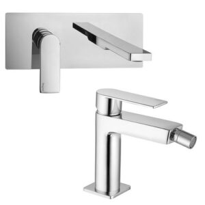 TA07 Set lavabo con piastra canna 24 cm e bidet con piletta TANGO PAFFONI