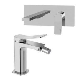 TI10 Set lavabo incasso 15 cm con bidet cromato TILT PAFFONI