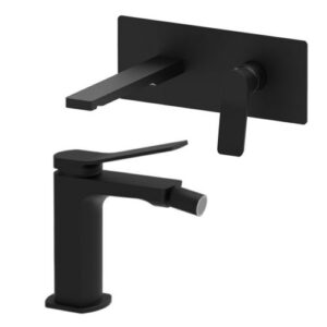 TI15 Set lavabo incasso 20 cm con bidet nero opaco TILT PAFFONI