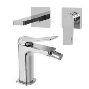 TI17 Set incasso piastra lavabo 15 cm con bidet cromato TILT PAFFONI