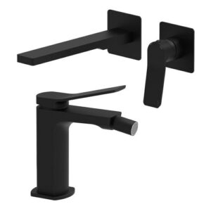 TI18 Set incasso piastra lavabo 15 cm bidet nero opaco TILT PAFFONI
