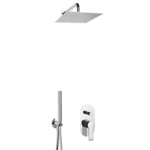 TQ14451233048451 Kit doccia incasso, braccio soffione parete TondoeQuadro FRISONE
