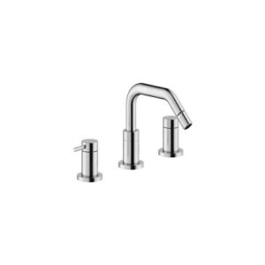 VE125215/2IX RUBINETTO MISCELATORE BIDET TRE FORI CON SCARICO PUSH INOX NOBILI