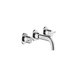 VE125298/EIX RUBINETTO MISCELATORE BICOMANDO LAVABO AD INCASSO A PARETE BOCCA MM.150 INOX NOBILI