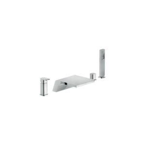 WEBK110/9LPCR KIT RUBINETTO MONOCOMANDO BORDO VASCA LOOP CROMO NOBILI - immagine 1