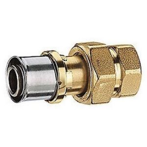 RM18 Raccordo diritto 3 pezzi filettato femmina RM18Y037 1/2"x(20x2) GIACOMINI - immagine 1